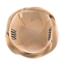 Small SizeSynthetic Hair Chignon Bun Donut Braided Hairpieces Scrunchie Clip in Hair Bun Extensions Straight Updo for Wedding Party Costume Women Beauty 6Colors avilable (#1011(Dark Ash Blonde))