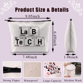 BDPWSS Lab Tech Gift Laboratory Technician Appreciation Gift Periodic Table Gift Microbiologist Gift Science Lover Makeup Bag (lab tech Periodic CA)