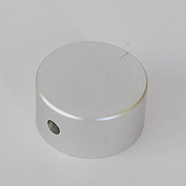 Linkman Aluminum Knob (For Volume) Silver, 1.2 inches (30 mm) Shaft, 0.2 inches (6.1 mm) [30 x 15 BPS]