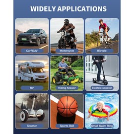 OMQ Tire Inflator Portable Air Compressor, Cordless Air Pump for Car Tires, Car Accessories 150PSI with LED Light for Cars, Balls, Motorcycles, Bicycle