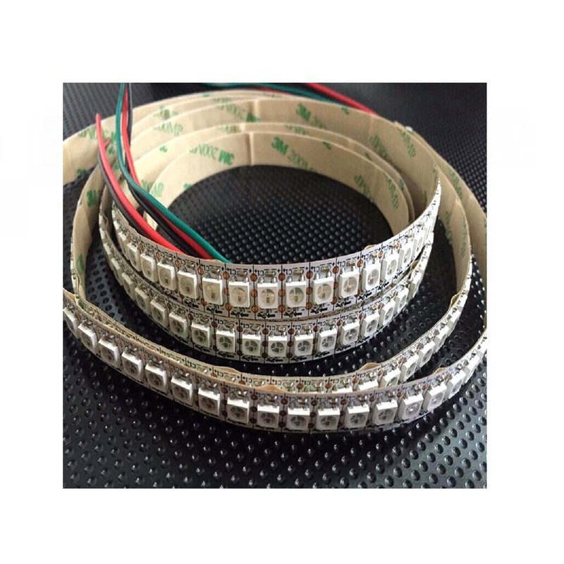 WS2812B 144 LEDs/Pixels/m 1 M Black PCB Individually Addressable Full