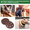 X AUTOHAUX Sandpaper Hook & Loop Sanding Sheets 125x125mm Red