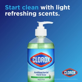 Clorox Antibacterial Liquid Hand Soap with Pump, Soothing Aloe Scent - Scented Hand Wash, Liquid Soap for Bathroom or Kitchen - Washes Away Dirt from Hands and Keeps Them Soft, 16 Fl Oz