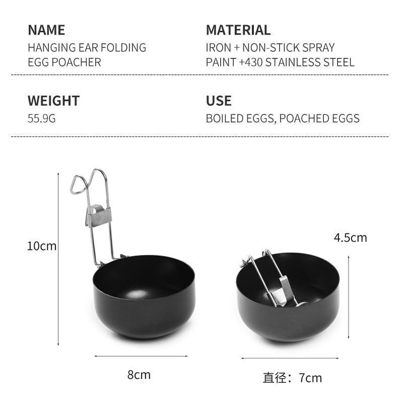 LSYZHX 2 Pack Stainless Steel Egg Poacher, Non-Stick Egg Poacher
