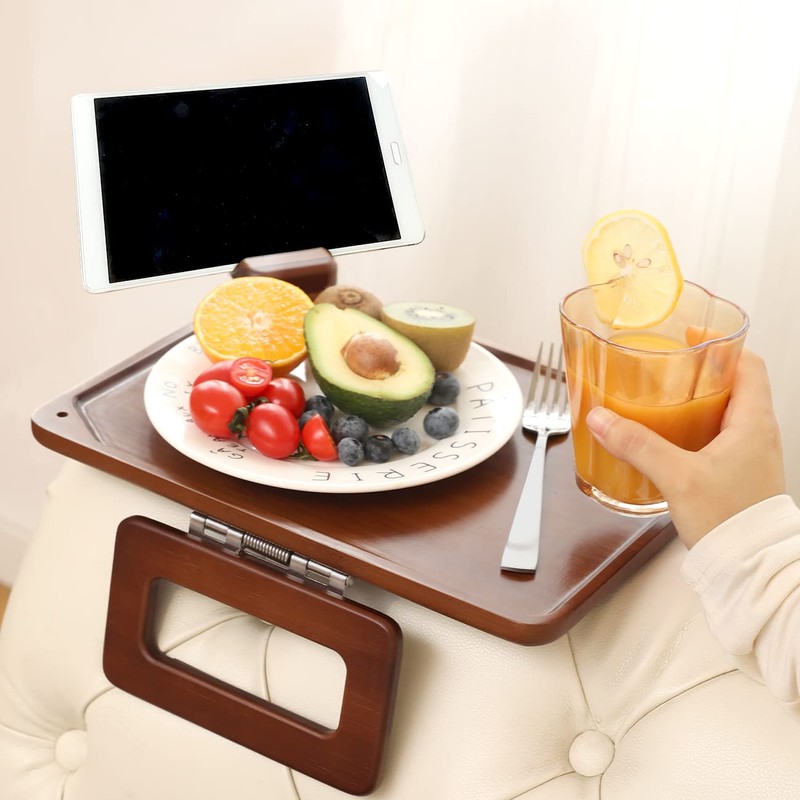Smatdecis Couch Arm Tray Table Sofa Arm Clip Table,Armrest Tray