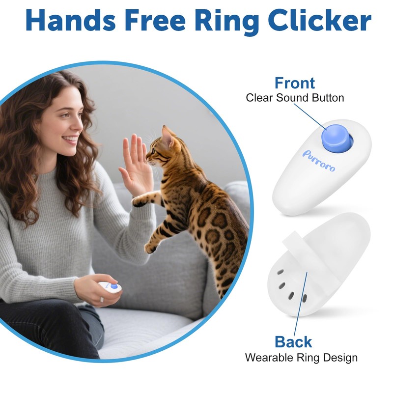 Cat Training Clicker Kit – Includes Finger Clicker and Target