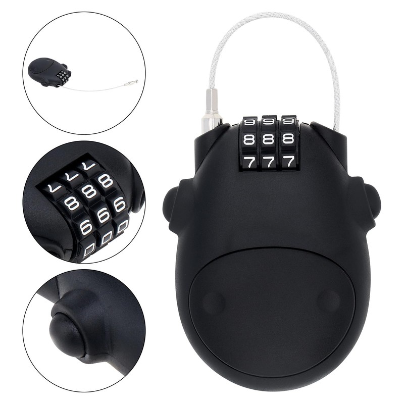 HOJLKLD Combination Cable Lock, Cable Luggage Locks with 30 inch