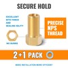 SUNGATOR Brass Pipe Fitting, 1/2-Inch Male x 1/2-Inch Female Pipe