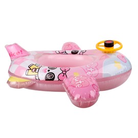 Cute Child Kids Inflatable Pool Float PVC Summer Swim Float Air Bed Lake Boat Swimming Floats with 2 Handles Surfing Raft Bodyboard Floating Mattress Seat Swim Ring for Girls Boys 1-5 Years