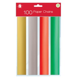 Giftmaker Pack 100 Assorted Colours Paper Chains Christmas Decoration