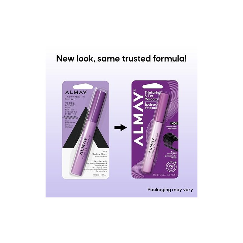Mascara de Pestañas Almay Thickening Mascara Tono Blackest Black 8.3ml