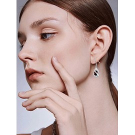 925 Sterling Silver Created Ruby Earrings for Women, July Birthstone Dangle Drop Earrings, July Birthday Jewelry for Women Girls