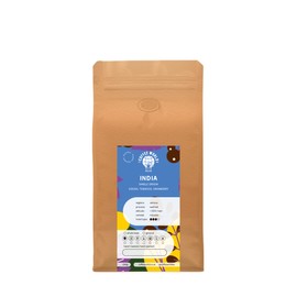 Coffee World | India Single Origin UK Roasted Whole Coffee Beans - Perfect Brewing for Cafés, Businesses, Shops & Home Users (Coffee Beans 250g)
