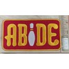 ABIDE Embroidered Bowling Pin Maroon and Golden Yellow Iron-On Patch