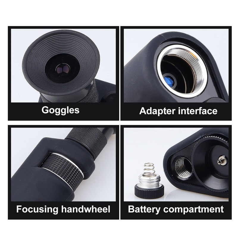 400X Handheld Fiber Optic Microscope Monocular Handheld Fiber Optic Microscope