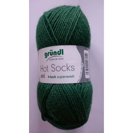 Hot Socks Plain 4-Ply Wool 22 Fir Green