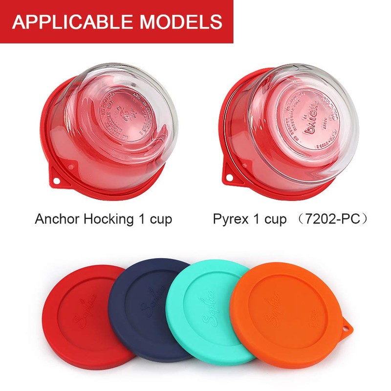 Sophico 1 Cup Round Silicone Storage Cover Lids Replacement for