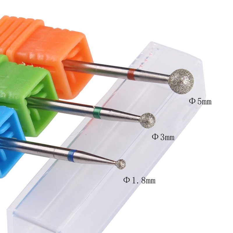 MZCMSL Ball Diamond Nail Bit Cuticle Clean Nail Art Tool