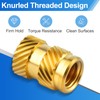 Zruosiniy 400Pcs Brass Knurled Threaded Embedment Nuts M2 M2.5 M3