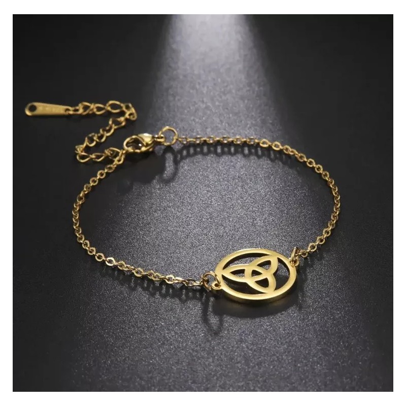 COLIBRI ALEGRE Pulsera Nudo De Bruja Mediana Dorado