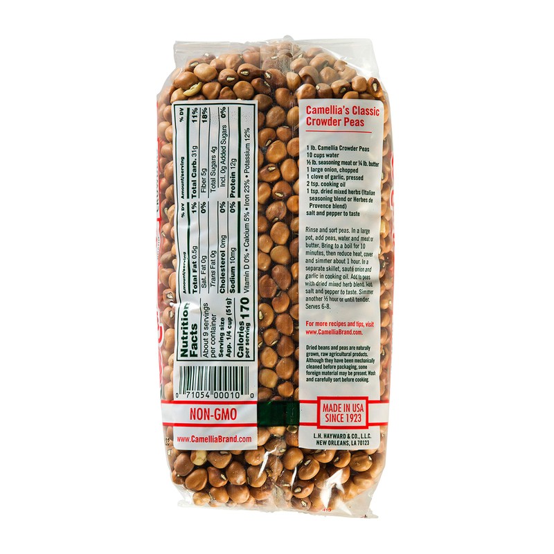 Camellia Brand Dried Crowder Peas, 1 Pound (Pack of 2)