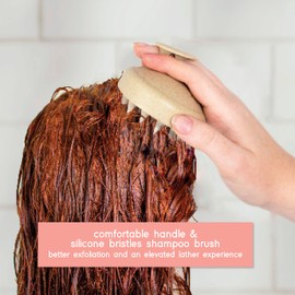 TADA BEAUTY Scalp Massager Hair Shampoo Brush Shower Scalp Scrubber l Hair Scalp Scrubber Head Massager for Stress Relax Hair Growth (Indie Pink)