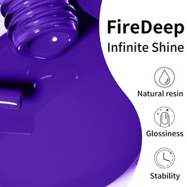 Firedeep Gel Nail Polish,0.54 Fl Oz Large Bottle Purple Blue Color Soak Off UV LED Nail Gel Polish Autumn Winter Nail Art Starter Manicure Salon DIY at Home 1Pcs