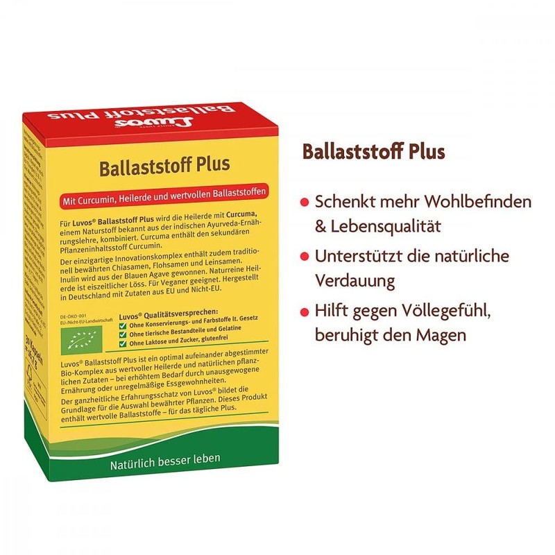 LUVOS Fibre Plus Organic Supplement 30 Capsules