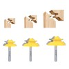 45 Degree Lock Miter Router Bit 3-Piece Set, for 1/2”,