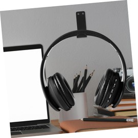 Angoily Metal Headset Holder Aluminium Alloy Headphone Stand for Desk Storage Sleek Black Design Random Gasket for Gaming and Office Use