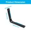 Cjueiom 4 Pcs 6 Inch Black Shelf Bracket, L Shaped