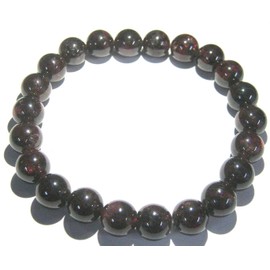 CRYSTALMIRACLE Garnet Gemstone 7 Mm Beaded Stretch Bracelet crystal healing Positive Energy Fashion men women gift accessory wellness