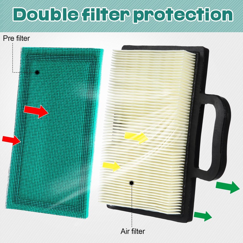 Threlaco 4 Pack 499486s 698754 Air Filter with Pre Filter,