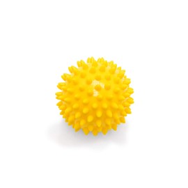 Massage ball with nubs, nub ball, hedgehog ball, arthro sensory ball, not inflated, hardness can be varied, diameter 7 cm, yellow
