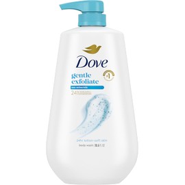 Dove Body Wash Revela Instantáneamente Una Piel Visiblemente Más Suave, Exfoliante Suave Con Minerales Marinos Limpiador Que Elimina Eficazmente Las Bacterias Mientras Nutre Tu Pie