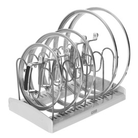 LIVIVO Lid Holder Organiser Rack for Pot and Pan Lids, Takes Most Sizes of Lids from Pans, Casseroles etc