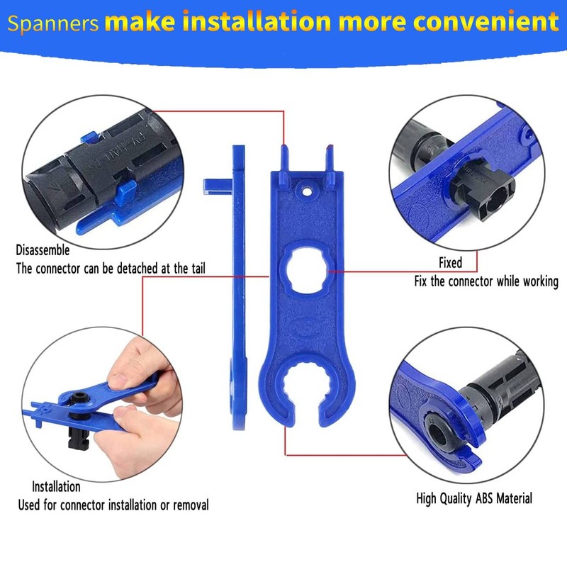 QeeHeng Solar Panel Connector, 6 Pairs Male/Female Solar Connector, IP67