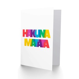 Wee Blue Coo Hakuna Matata Colourful Typography Greetings Card