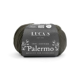 5 Pack of Luca-S Palermo 100% Mercerised Cotton Yarn, Oeko-Tex Certified Giza Cotton, 50g (1.8oz) 125m (136 Yards) - Knitting and Crochet Cotton Yarn, Durable Amigurumi & Baby Project Cotton