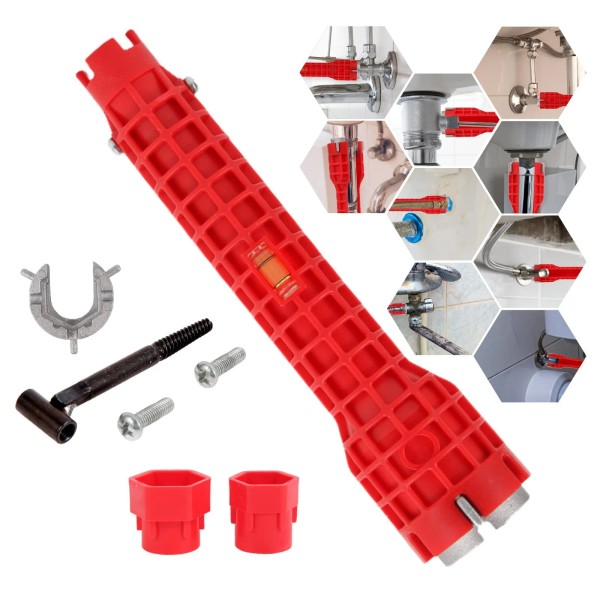 Ybqsply Basin Wrench,8 in 1 Faucet Wrench and Sink Wrench