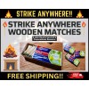 Strike Anywhere Matches - Perfect for Survival Kits, Camping, and