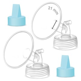 Maymom Pump Part Compatible with Spectra/Ameda Luna Pumps, Syngery Gold; Inc Wide Mouth Flange 21mm Blue Valve; Not Original Spectra Flange; Replace Spectra S1 S2 Plus Shield, Pump Parts