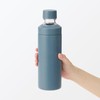 Mujinrushi Stainless Steel Carbonation-Safe Insulated Bottle - Dark Blue 600mL