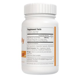 VitaCosmoX Royal Jelly Supplement, 1500mg, 120 Vegan Capsules - 60 Servings, Gluten Free, Non-GMO, and Vegetarian Friendly