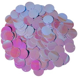CABODYALS 380Pcs 20mm Purple Sequin Paillettes Flat Sequins Bulk Flat Loose Hole Round Plastic PVC Iridescent Applique Shiny Glitter Sequins Beads Bulk for Sewing Craft DIY Embroidery Embellishment