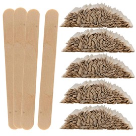 6’’ Senior Tongue Depressors [2500 Count] Non-Sterile 6 inch Tongue Depressor Wooden Waxing Spatulas Applicator Sticks with Smooth Edges for Wax Application, Medical, Crafts and More (5 Boxes of 500)