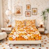 Fall Pumpkin Bed Sheets Queen Autumn Maple Leaves Bedding Set