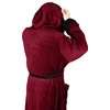 NY Threads Mens Hooded Fleece Bathrobe Plush Long Spa Robe,