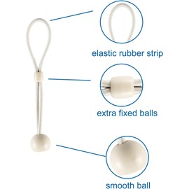 Lihopefe Reemplazo Universal de persianas enrollables Exteriores e Interiores (Kit de 5 Piezas de Cuerda elástica, Beige)