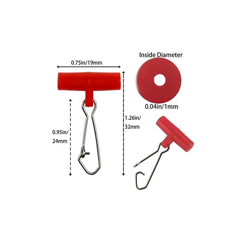 VINFUTIN Fishing Line Sinker Slides,40 Pack Duo Lock Snaps Fishing